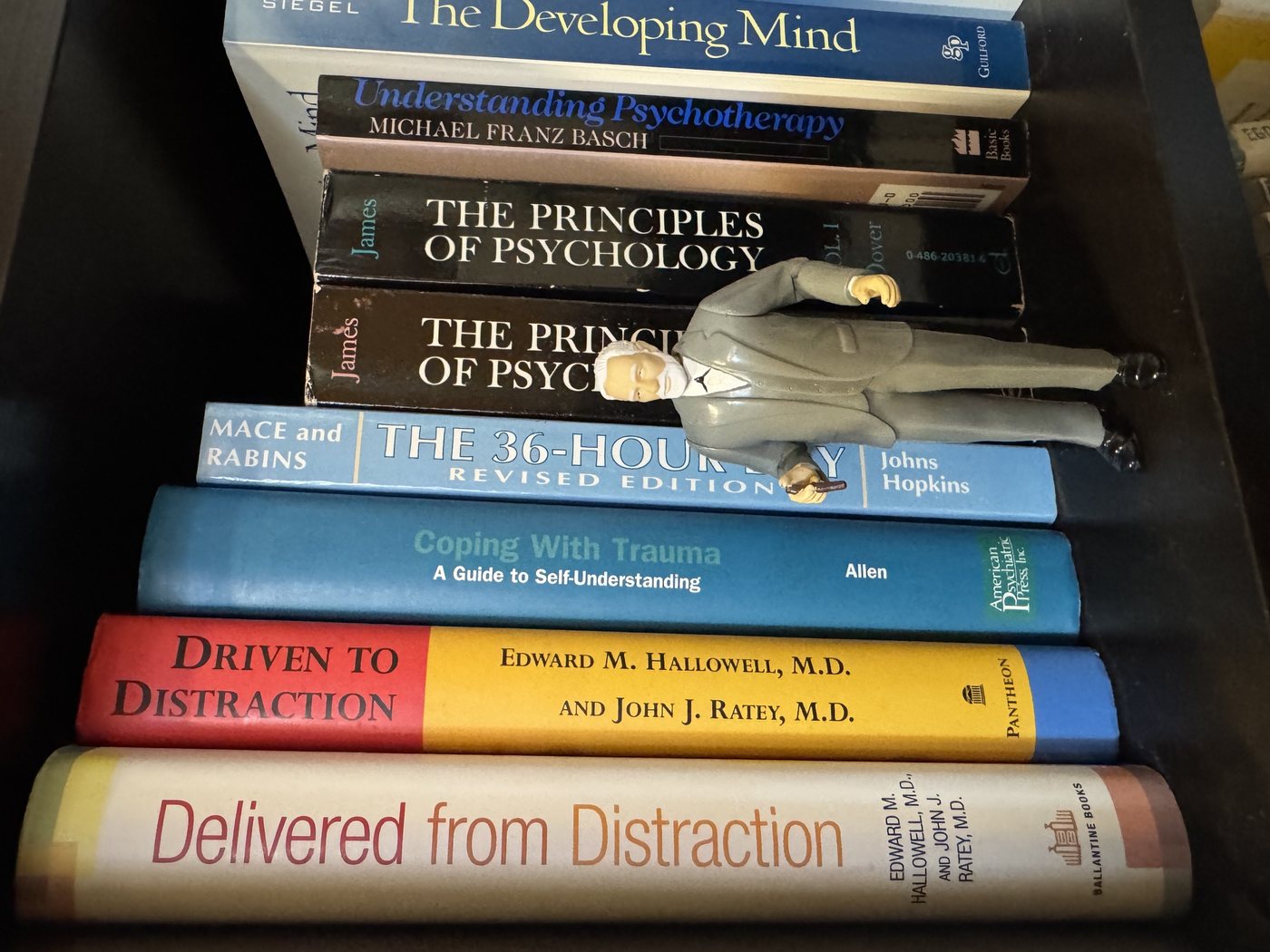 A stack of psychology and psychiatry books